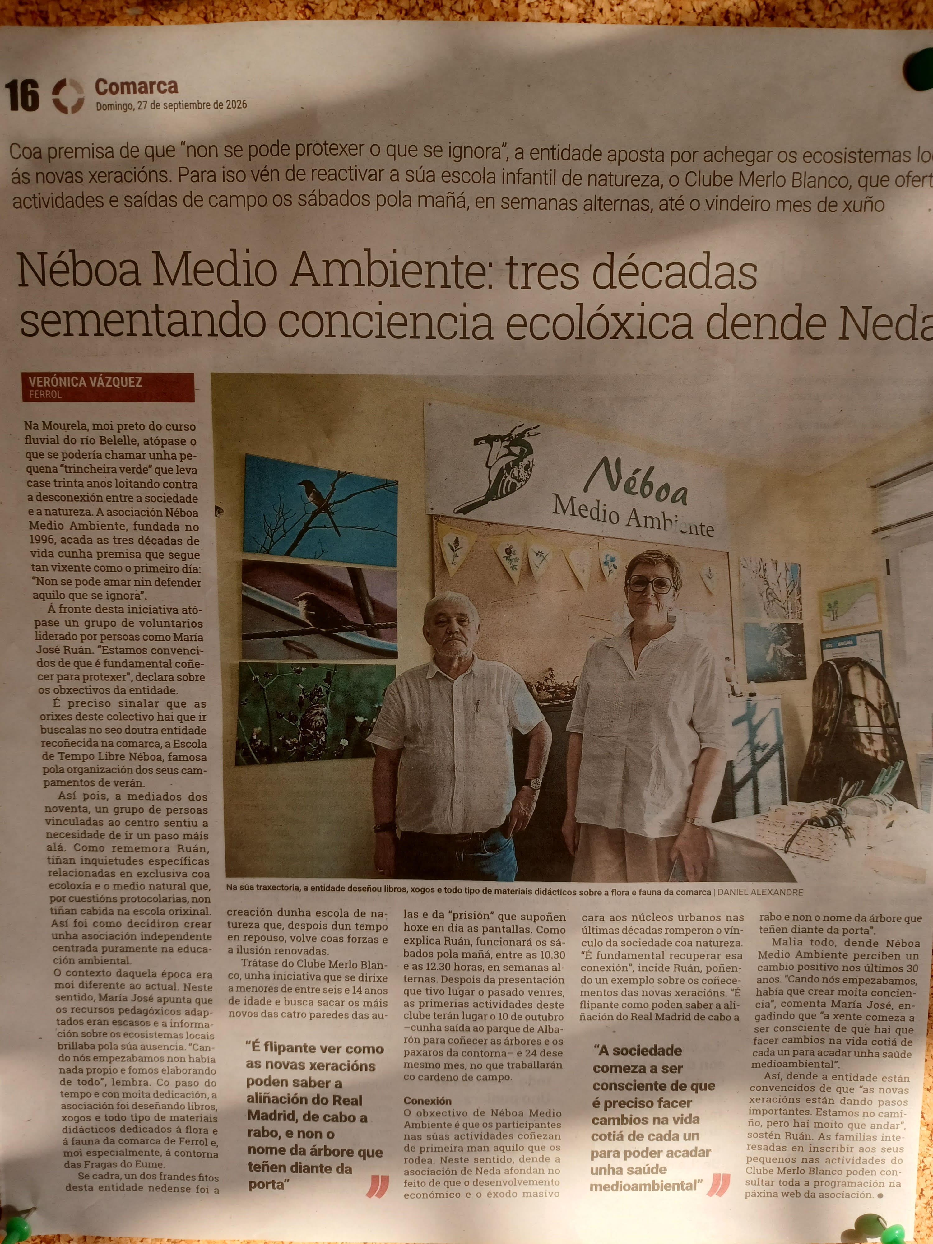 TRES DÉCADAS SEMENTANDO CONCIENCIA ECOLÓXICA