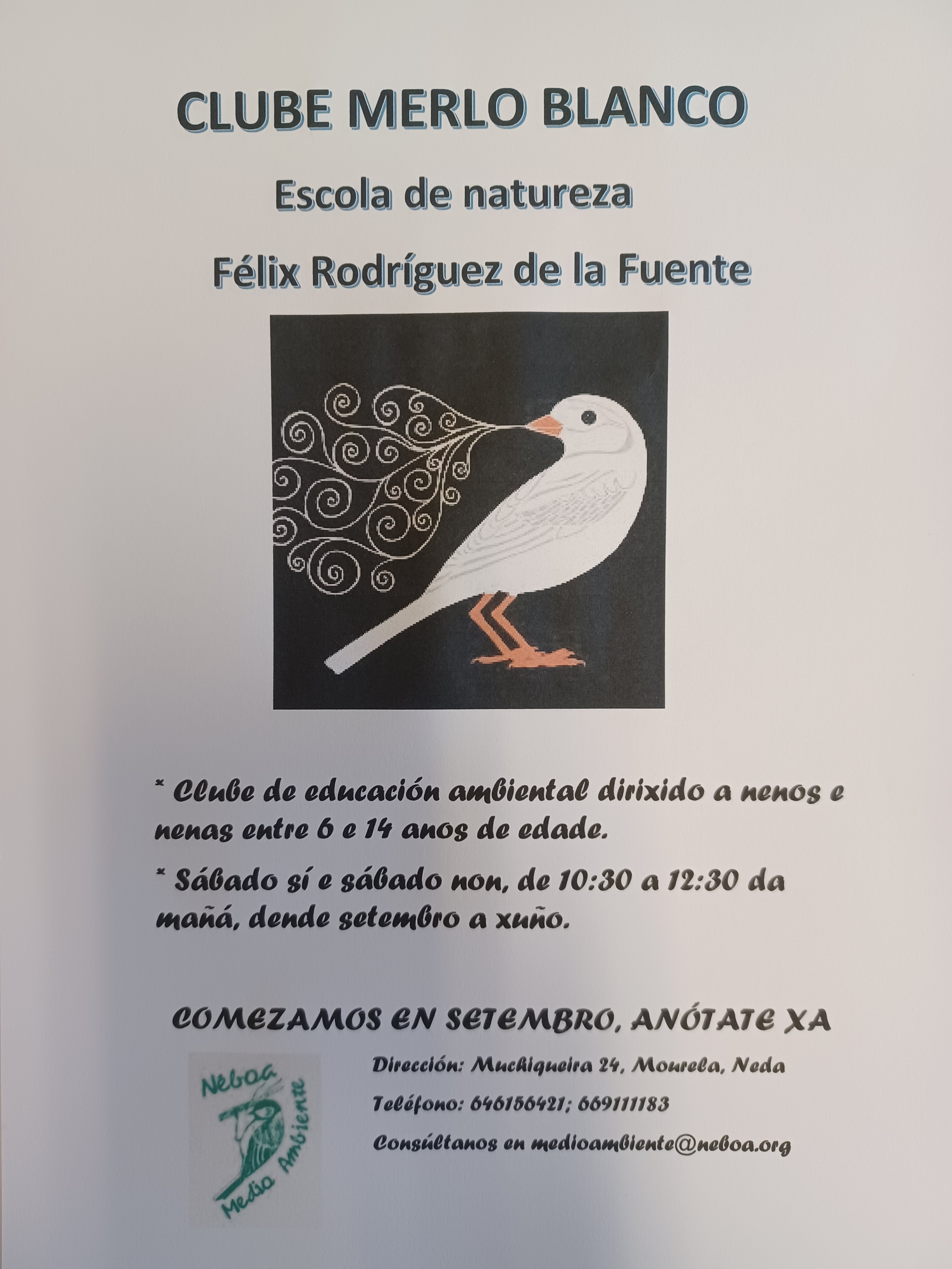 CLUBE DE EDUCACIÓN AMBIENTAL MERLO BLANCO